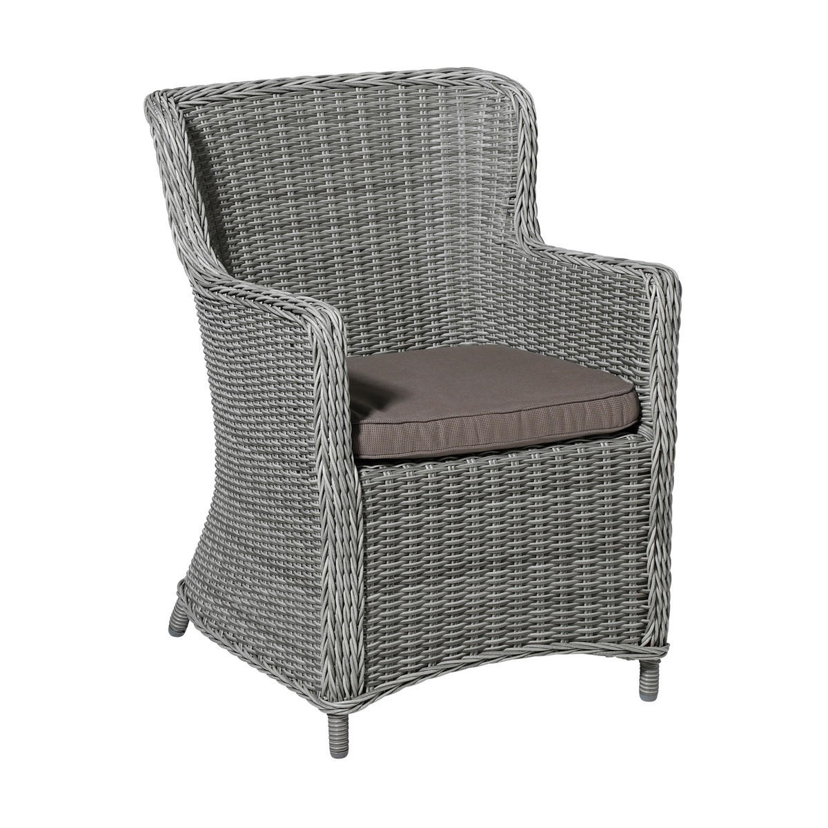SITZKISSEN Rippe 48/48 cm 4er-Set - Braun, Textil (48/5/48cm) - Madison