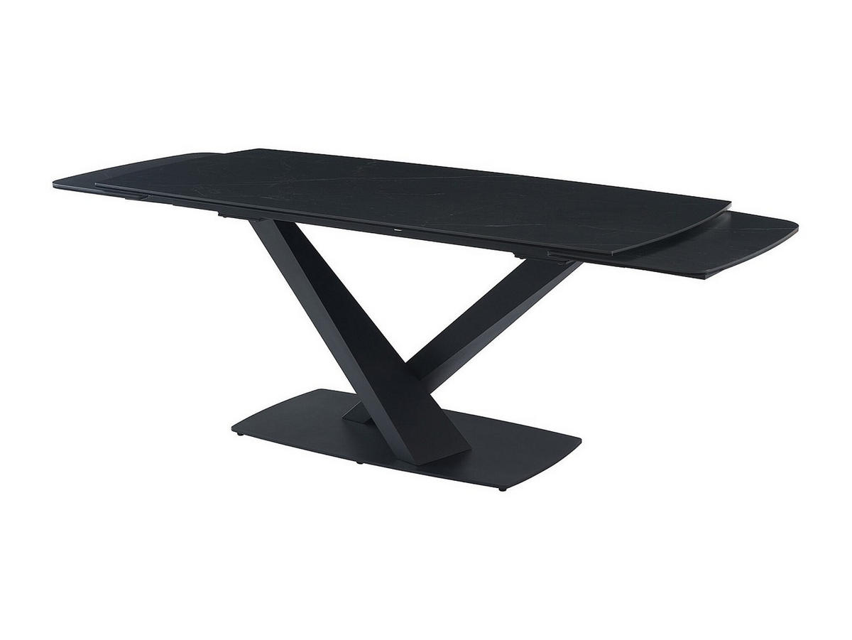 ESSTISCH - 6 Personen, 8 Personen, 10 Personen - glas - schwarz Malata - Schwarz, Glas/Keramik (90/220/76cm) - Vente-Unique