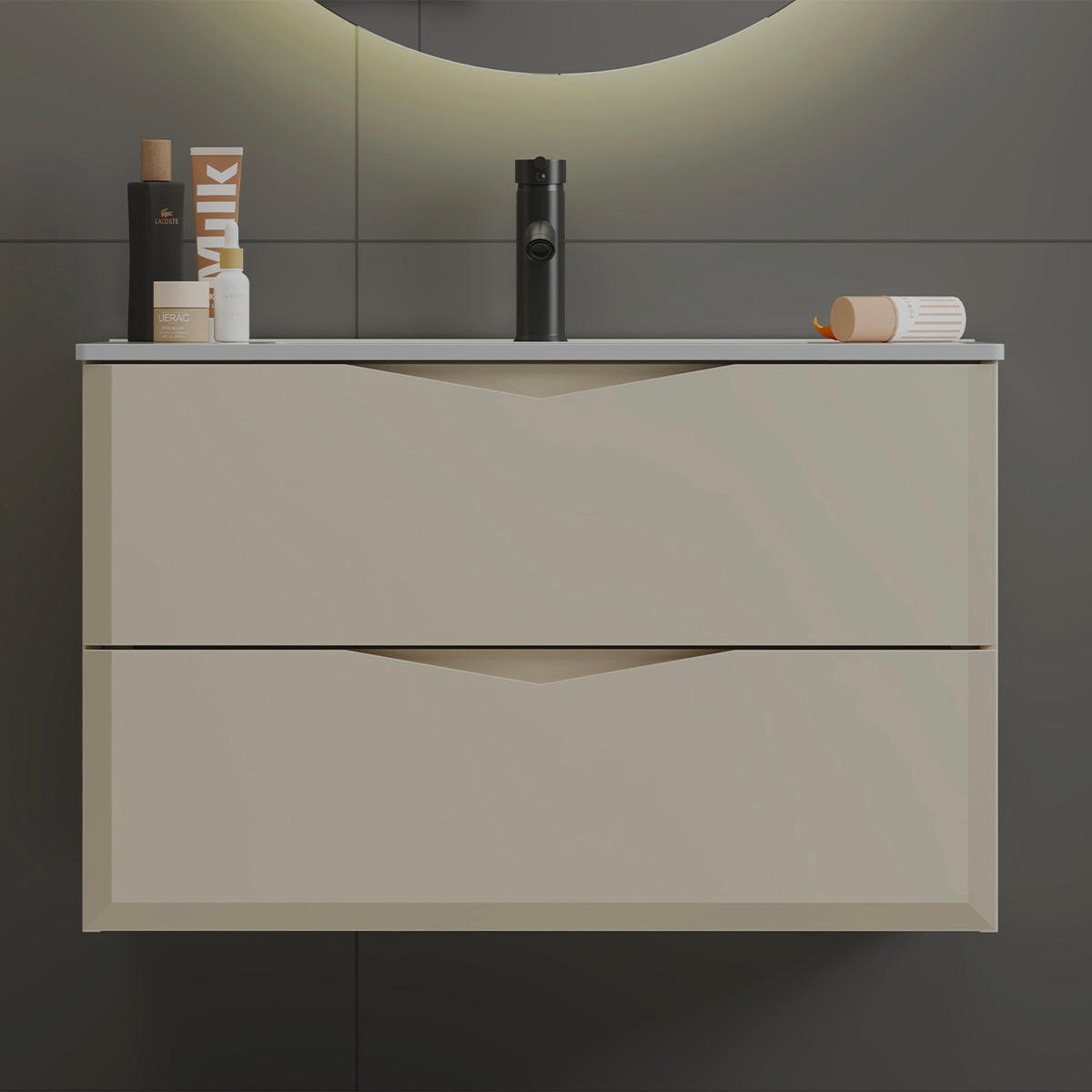 DONJI ELEMENT ZA UMIVAONIK 80cm Ellie Kašmir - boje kašmira, drvni materijal (80/50/45.8cm) - Petits-meubles