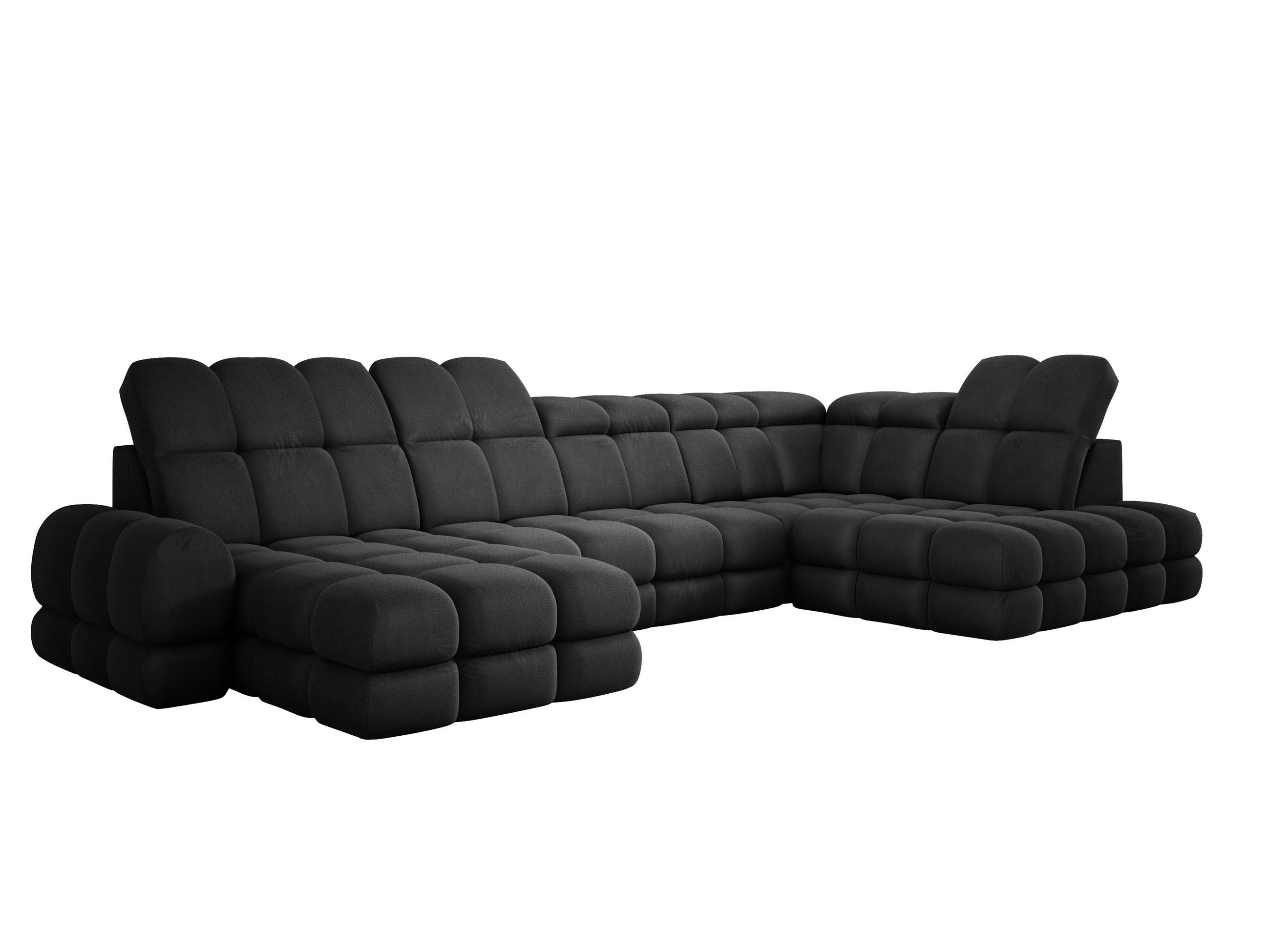 ECKSOFA TOLLO Solar-stoff U-form 400x217x105 cm anthrazit - Schwarz, Holz/Textil (217/400cm) - DomoHome
