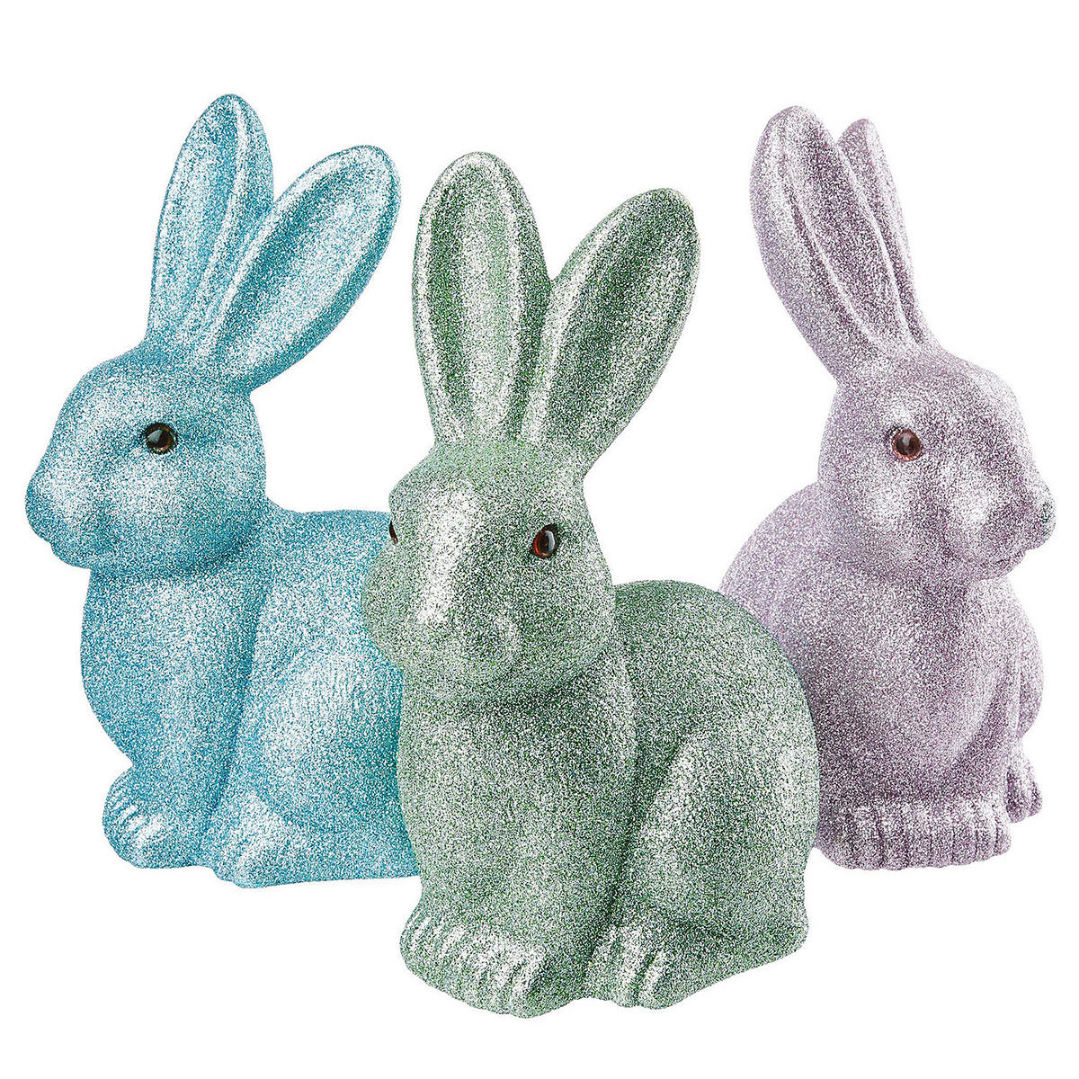 DEKO-HASE Easter 6Er-Set - Violett, Kunststoff (14/22/10cm) - Butlers