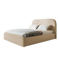 BETT 90x200 - Polsterbett mit Bettkasten und Metallrahmen - Modern Betten - Kuscheliger Catch-Me-Stoff - Kollektion Vienna - Beige - Beige, Holz/Textil (90/200cm) - Alpi-Möbel