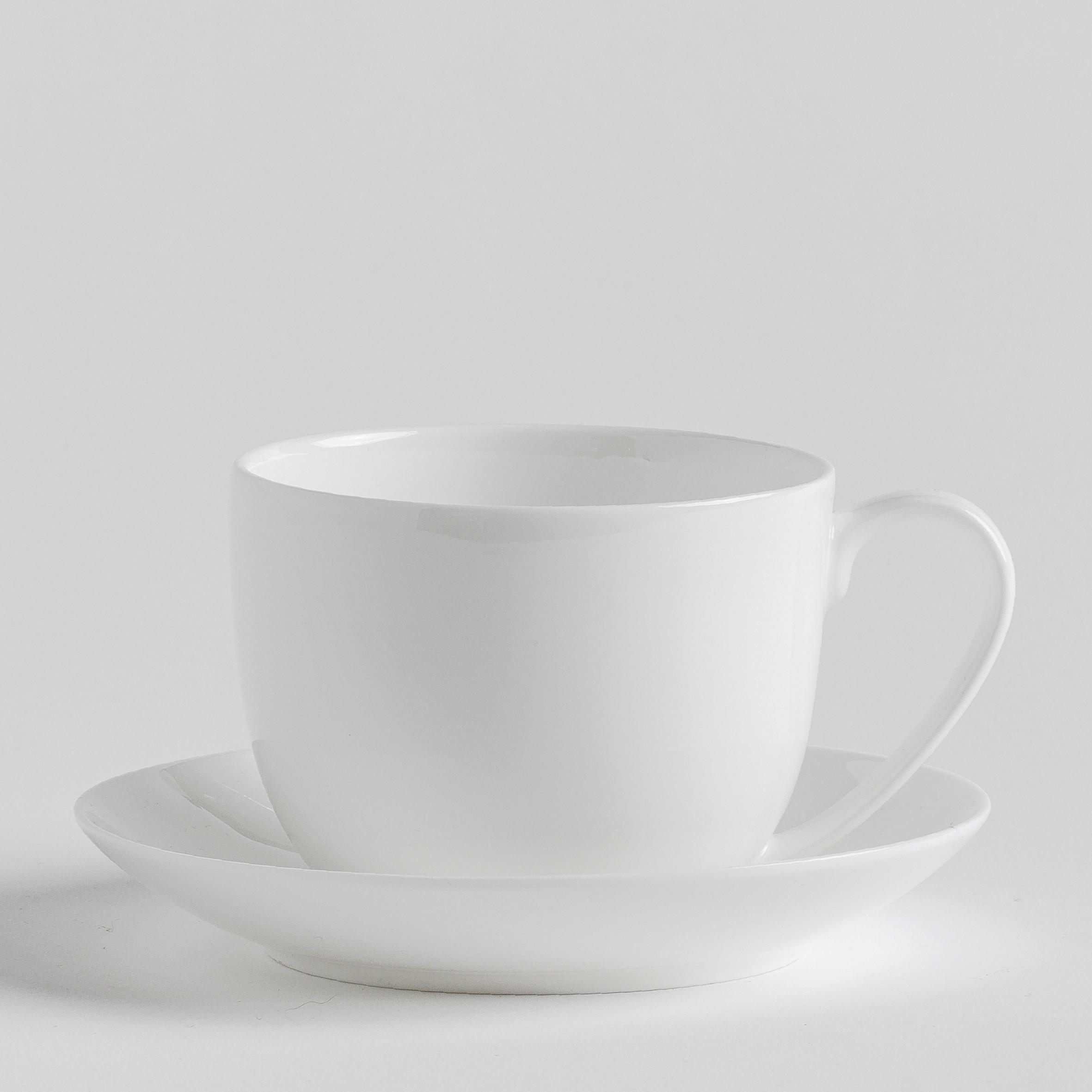 TASSE MIT UNTERTASSE Bianco - Weiß, Keramik (0.27L) - home&you