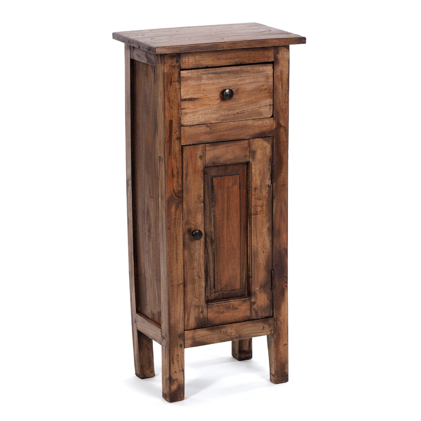 FLURSCHRANK PLANT 80 Mahagoni Recyclingholz, Used Look 02 hellbraun - Hellbraun, Holz (35/80/25cm) - DESIGN DELIGHTS