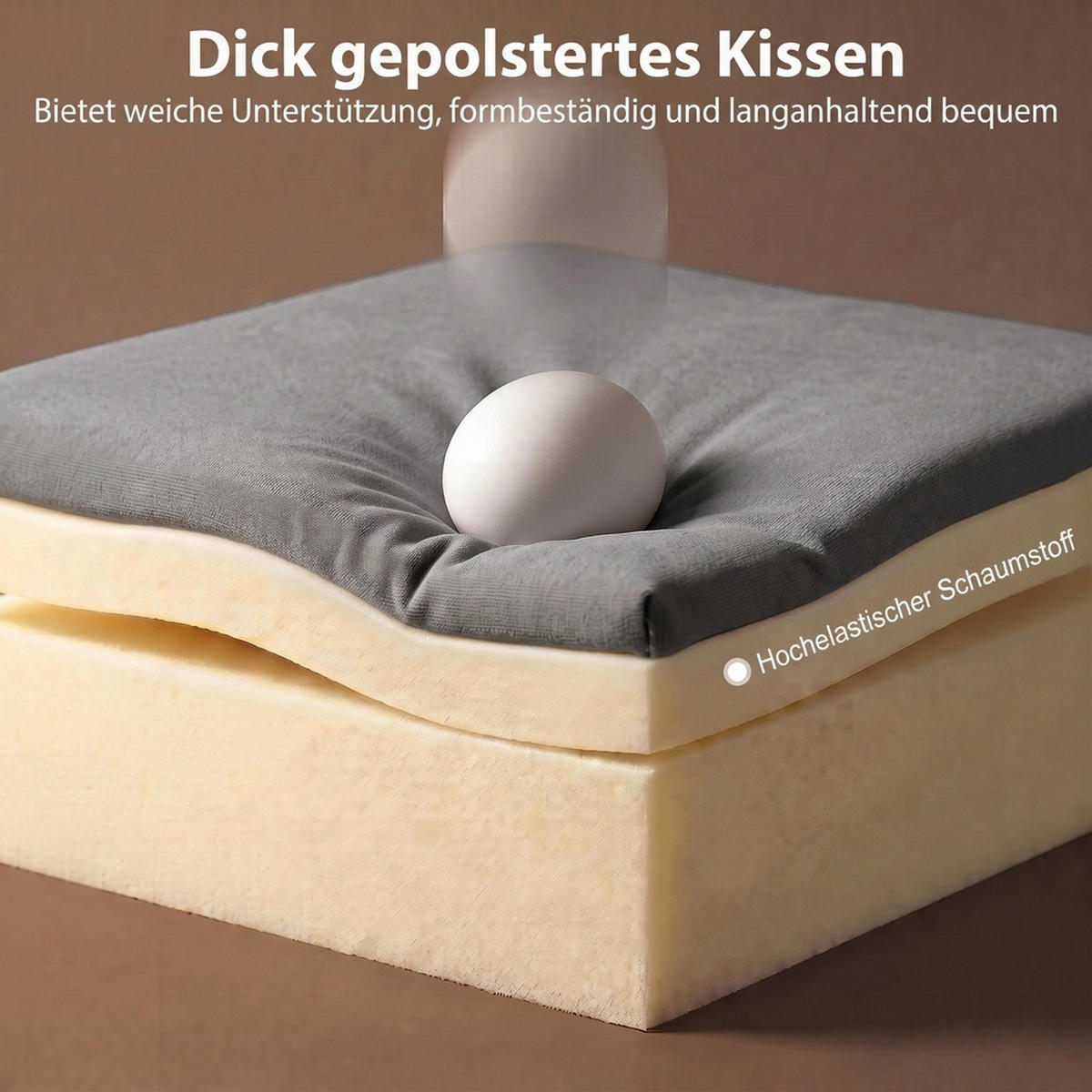 SCHLAFSESSEL Polyester Grau - Beige/Naturfarben, Textil (72/79/78cm) - HOMCOM
