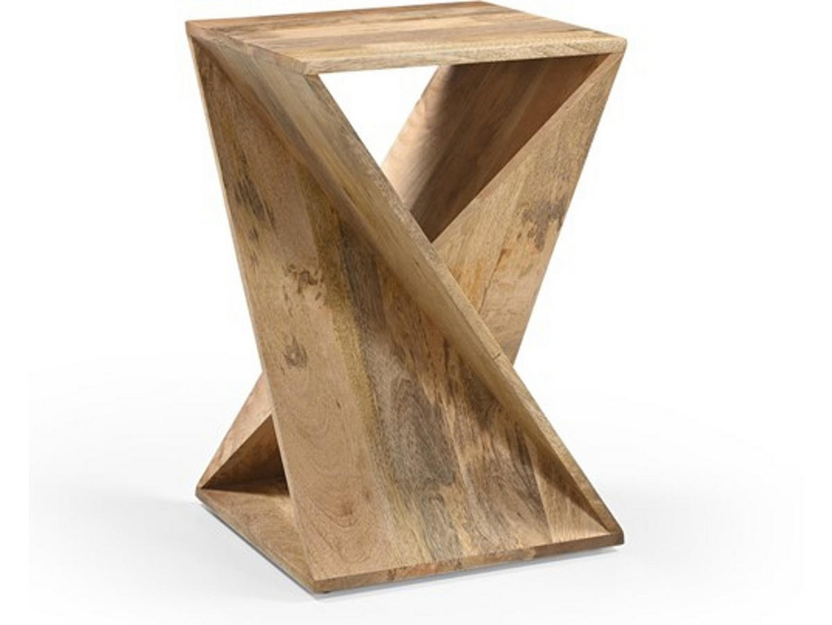 BEISTELLTISCH I/ir Mangoholz Durchmesser 40 cm Natur - Naturfarben, Holz (40/40/60cm) - Villa Möbel