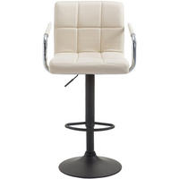 BARHOCKER 2er Set Luca schwarz creme - Creme/Schwarz, Kunststoff/Metall (54/112/46cm) - TPFLiving