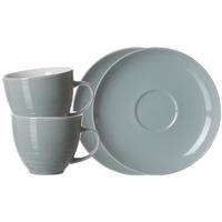 KAFFEETASSEN MIT UNTERTASSEN Suomi Blau 260 ml 2er Set - Blau, Keramik (15/12/15cm) - Ritzenhoff Breker