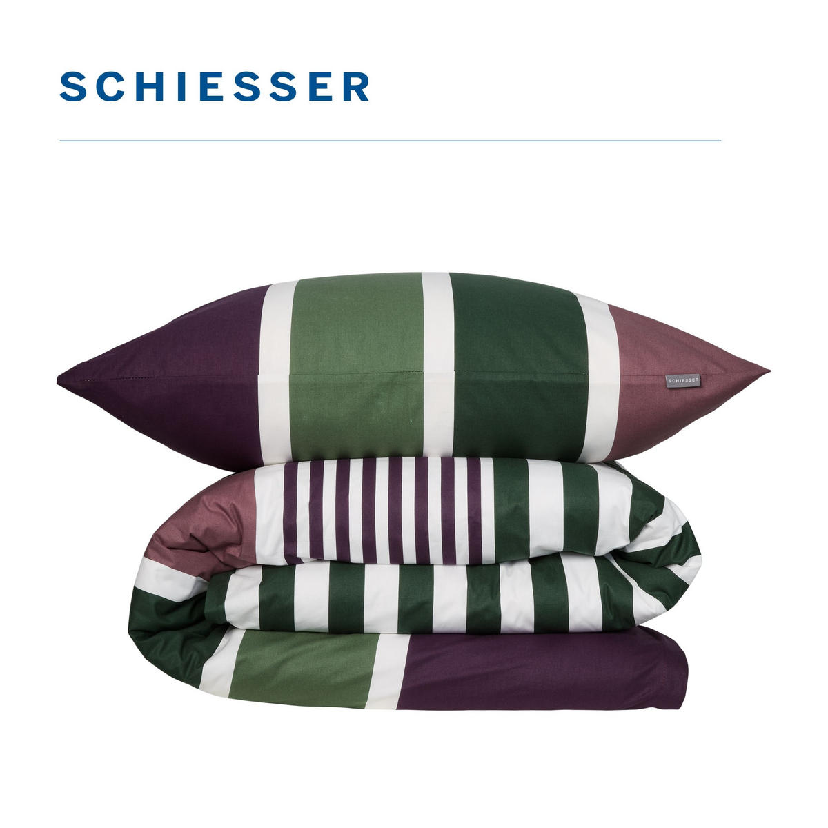 BETTWÄSCHESET Smarell - Renforcé - 2-teilig - 135 x 200 cm - Grün - Grün, Textil (135/200cm) - SCHIESSER