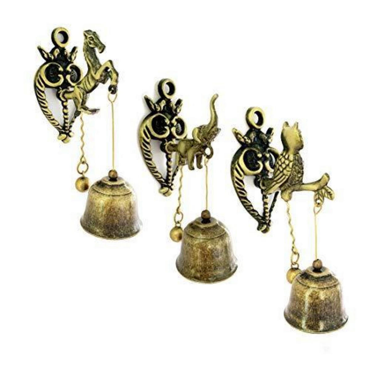 TÜRKLINGEL Elefant Metall Retro 10,9 cm - Bronzefarben, Metall (10.9/4.1/11cm)