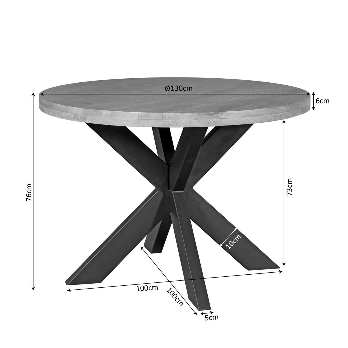 ESSTISCH Ron Braun 130/130/76 cm - Braun, Holz (130/130/76cm) - Starfurn