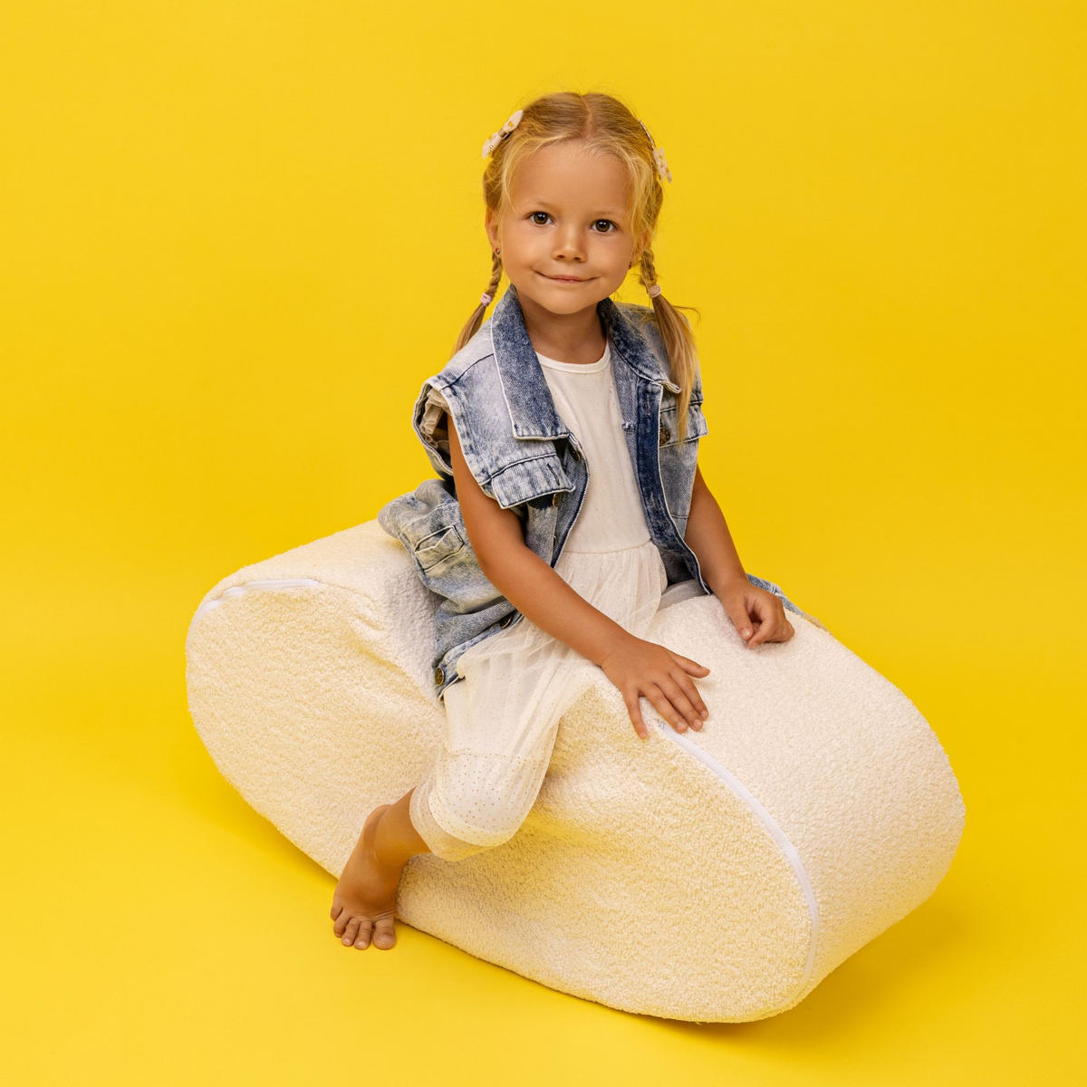 SCHAUMSTOFF-WIPPE - Babyhüpfer für Kinder, Aesthetic, Ecru - Ecru, Textil (80/35/24cm) - MeowBaby