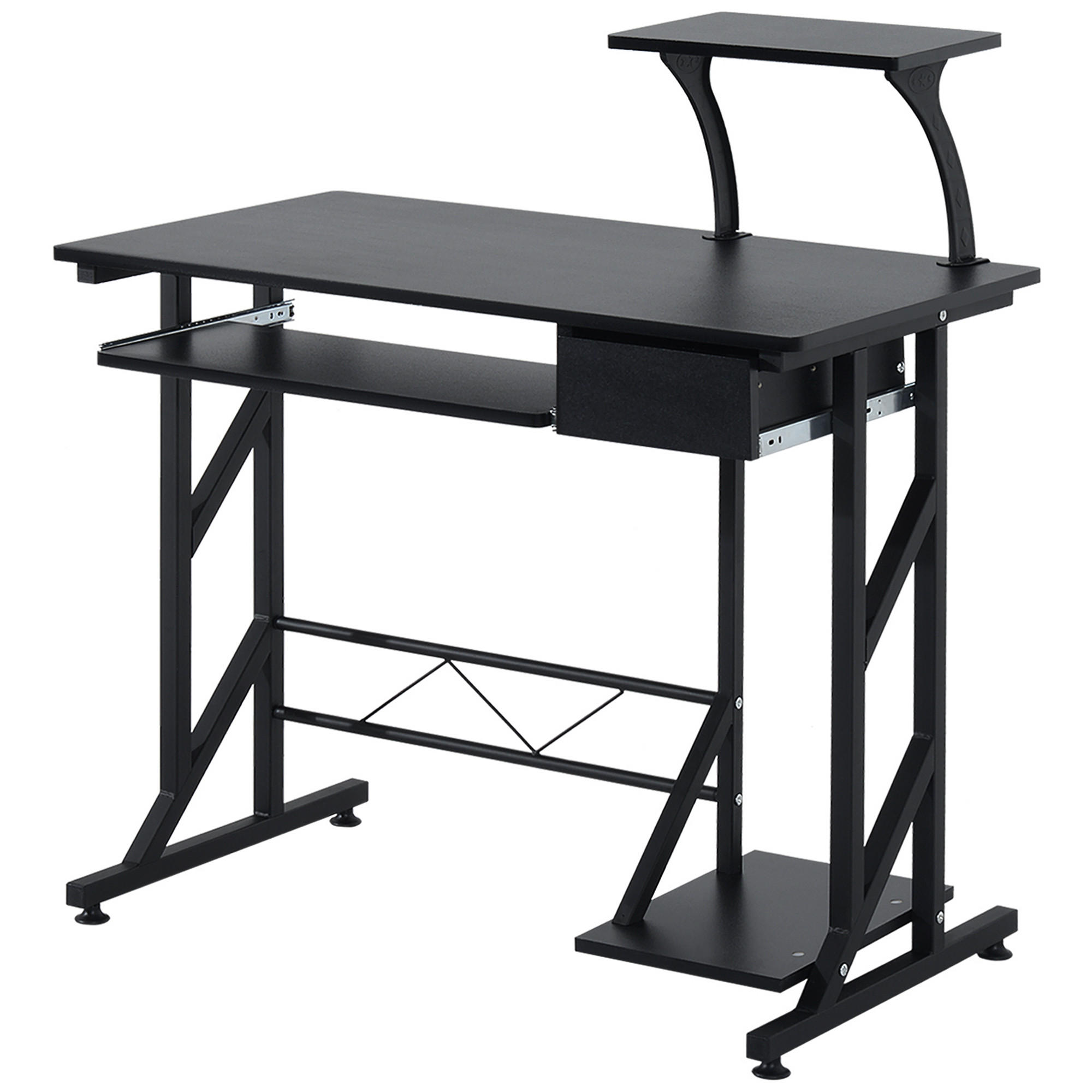 BÜROTISCH Schwarz 1 Stück - Schwarz, Holzwerkstoff (50/100/90cm) - GiPP