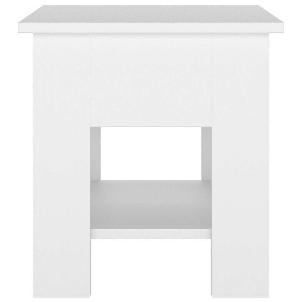 COUCHTISCH Weiss 40/40/42 Cm Holzwerkstoff - Weiß, Holzwerkstoff (40/40/42cm) - vidaXL