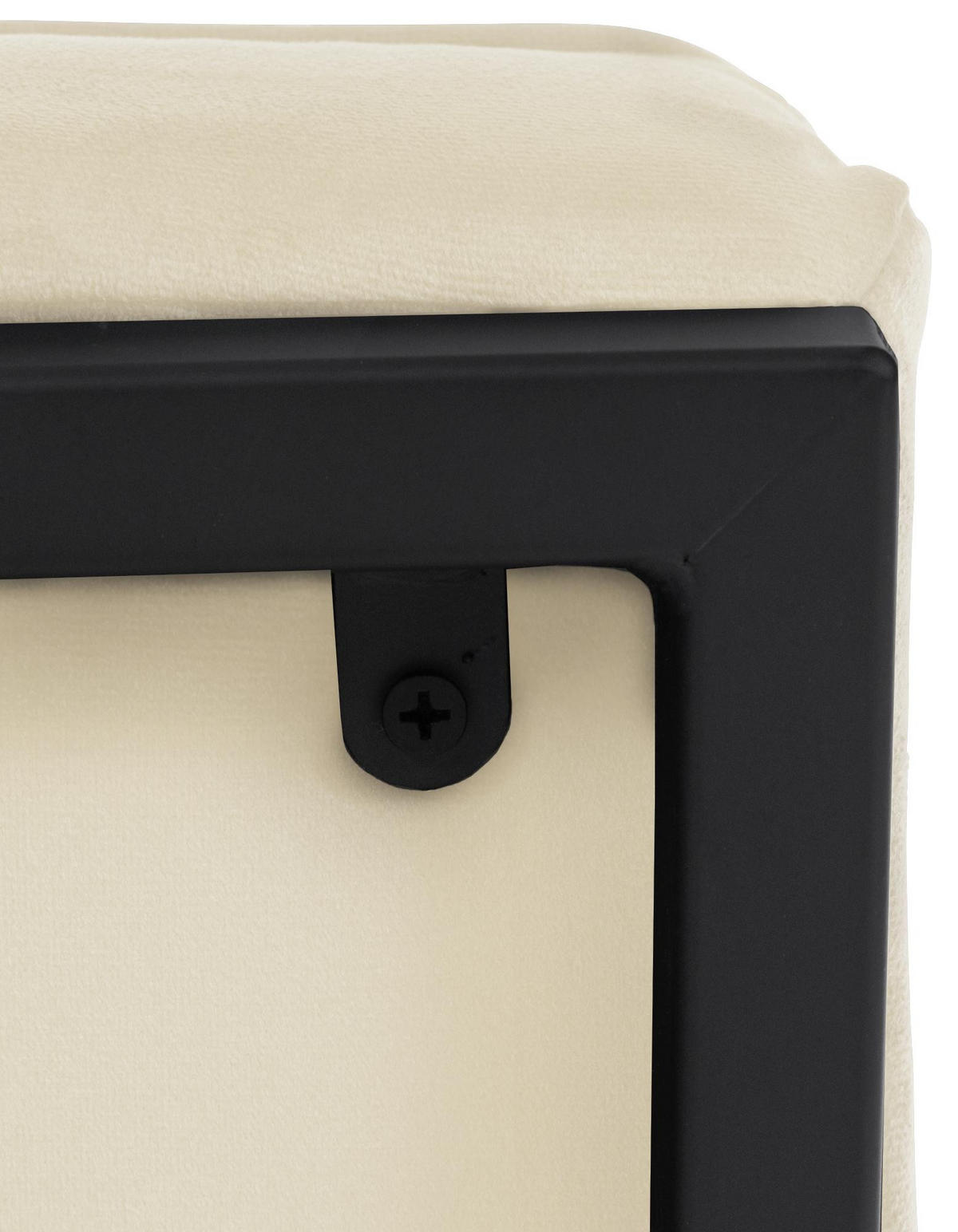 SESSEL Samt creme - Creme/Schwarz, Textil/Metall (63/79.5/83cm) - CLP