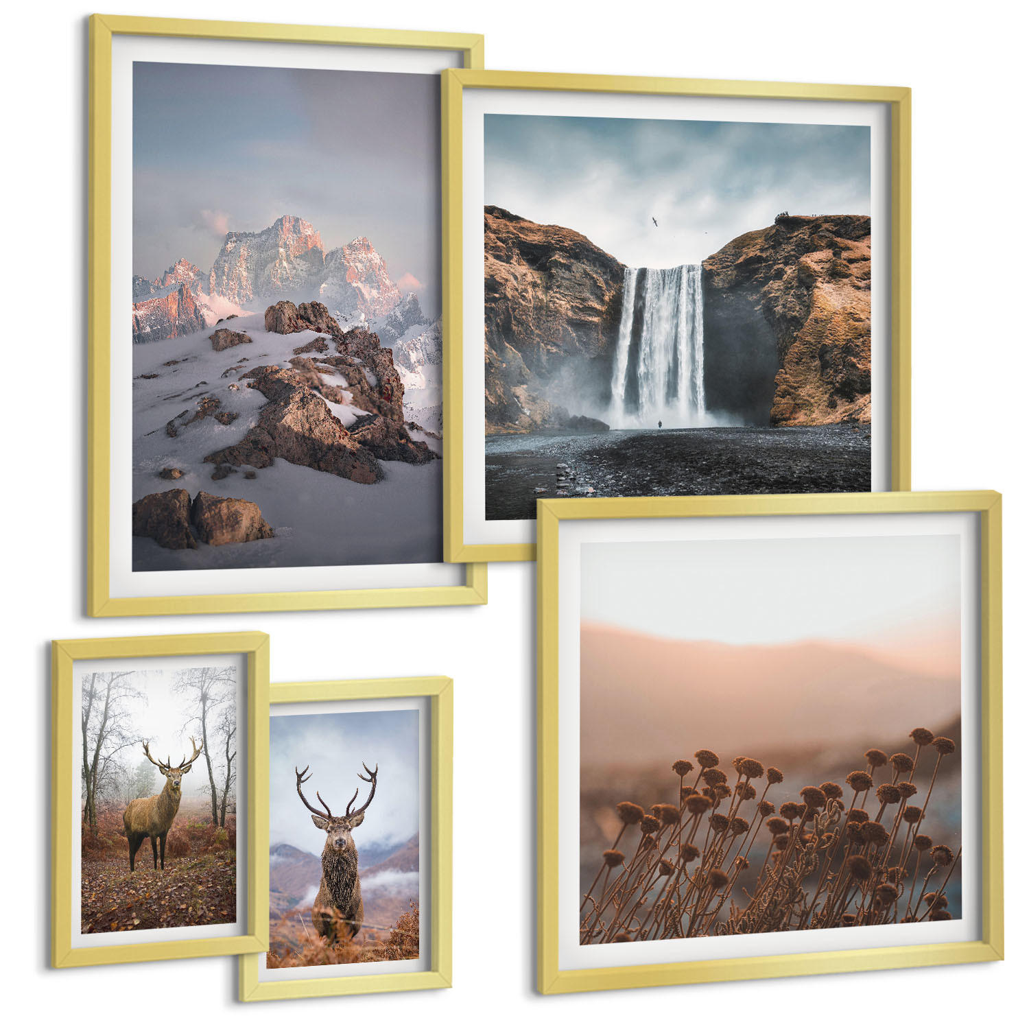 Tulup Bilder Gold 40x60 cm