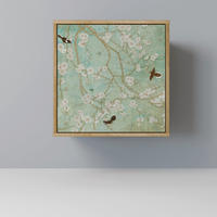 SIDEBOARD BLOOMING CHARM, Eichefarben, 57,5x42x57,5 cm, Ohne Füße - Eichefarben/Multicolor, Holzwerkstoff (57.5/57.5/42cm) - SpaceRebels