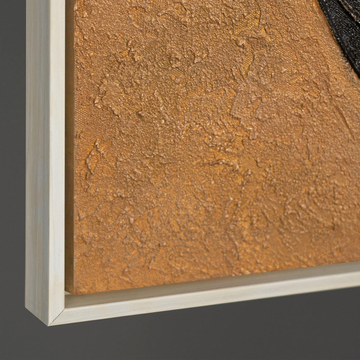 GEMÄLDE Form und Textur Schattenfugenrahmen Beige 140x100 cm - Beige, Holz (140/100cm) - YS-art gallery
