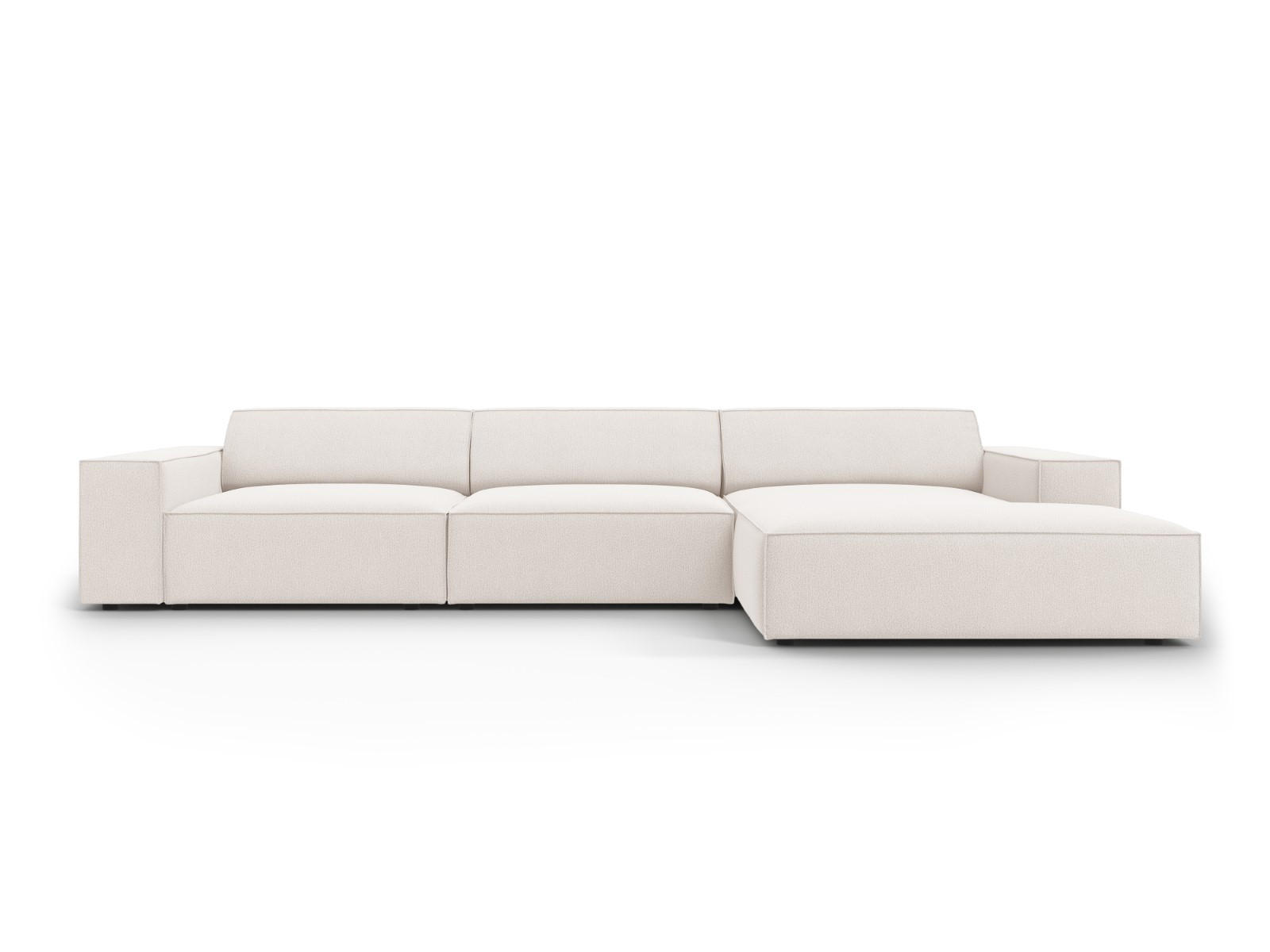 ECKSOFA rechts Jodie aus strukturiertem Stoff leichtes beige 4 Sitzplätze - Beige, Textil (166/284cm) - Micadoni