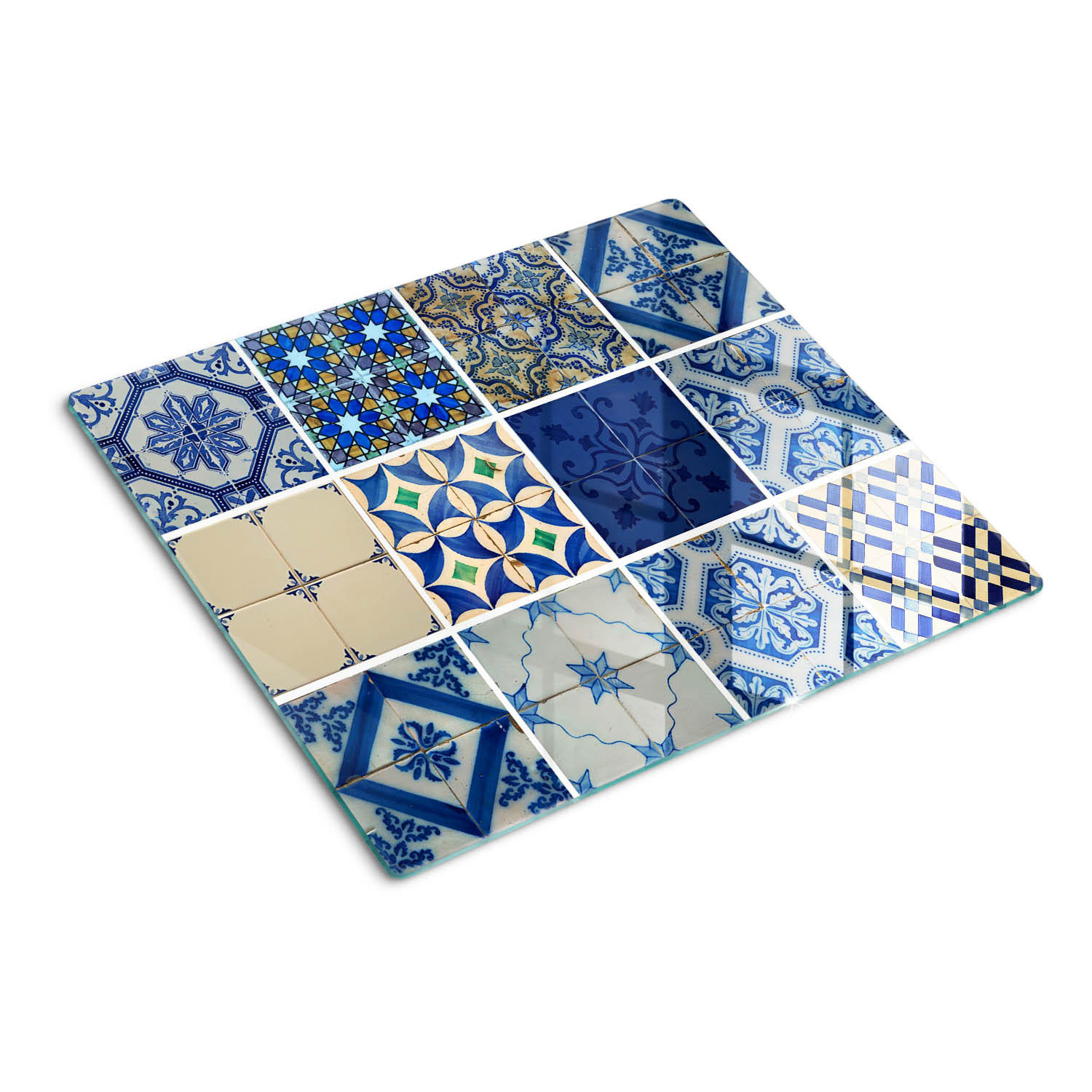 GLASPLATTE 60x52 cm Fliesen - Blau, Glas (60/0.4/52cm) - TULUP