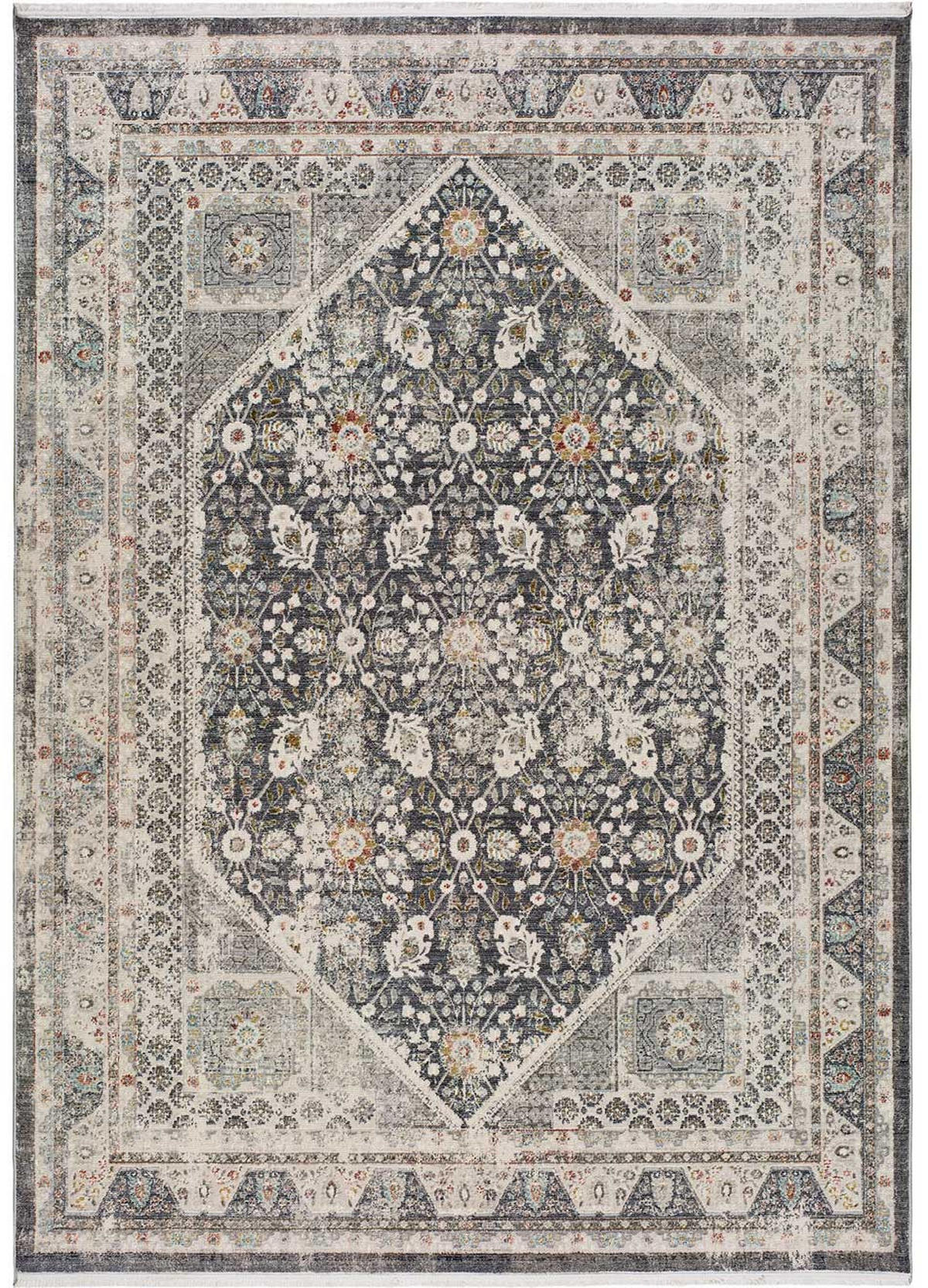 KURZFLORTEPPICH Grau Saira 120/170 cm - Beige/Grau, Naturmaterialien/Textil (120/170cm) - Atticgo