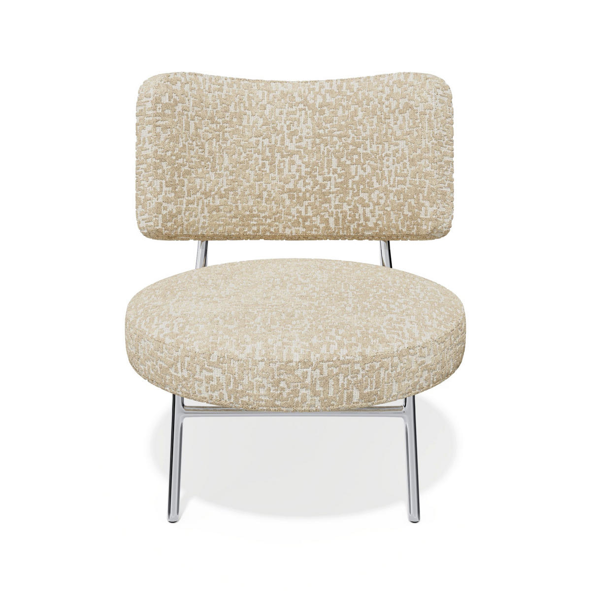 SESSEL Gemusterter texturierter Stoff 60cm - Beige, Textil (60/70/71cm) - Sia Home