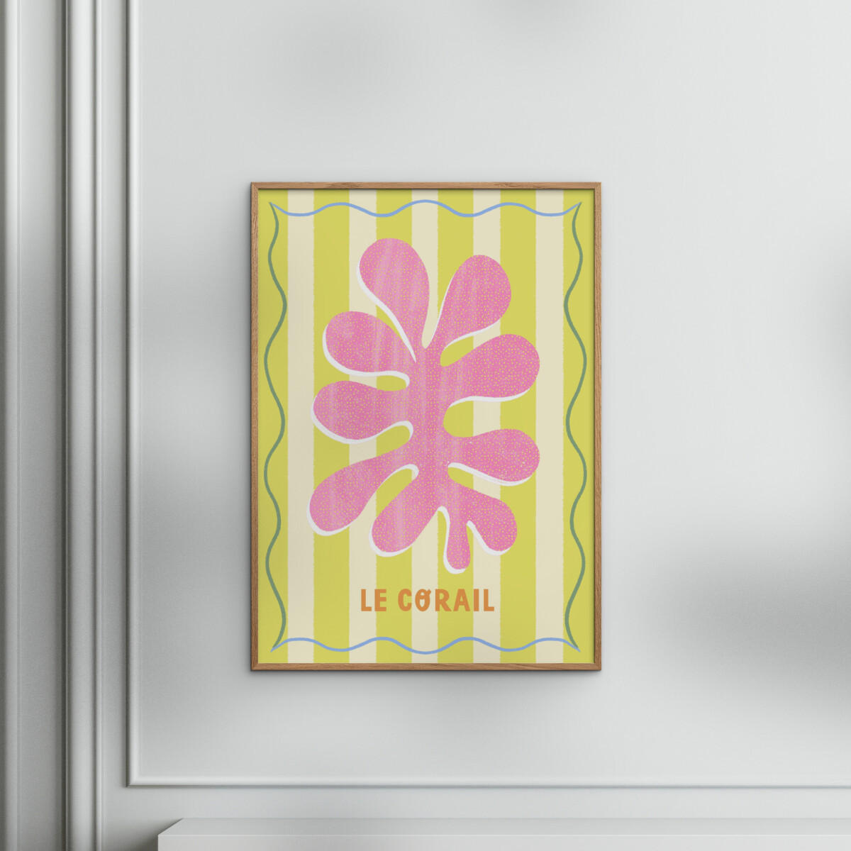 POSTER Melissa Donne - Le Corail Lemon/Cream - Multicolor, Papier (50/70/0.1cm) - Poster&Frame