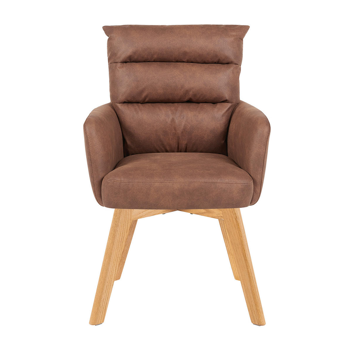 ARMLEHNSTUHL Mika-Joni 2er-Set - Honigeiche/Braun, Eichenholz/Holz (59/94/66cm) - DUBI Möbel