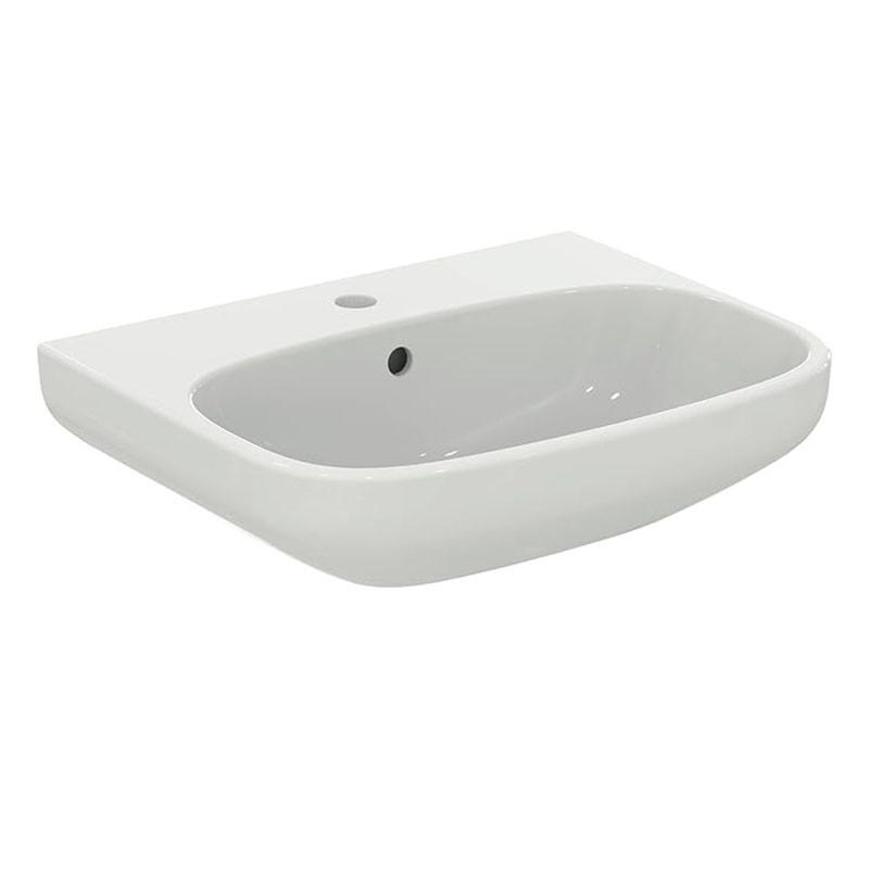 WASCHBECKEN für Badezimmer 440 x 550 x 180mm - Weiß, Keramik (44/18/55cm) - HOROW
