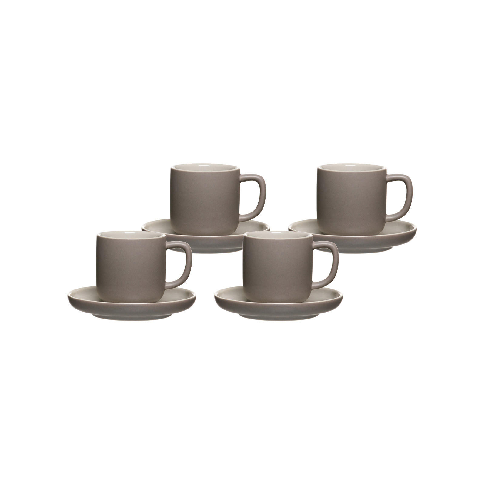 ESPRESSOTASSEN MIT UNTERTASSEN Jasper Taupe 100 ml 4er Set - Taupe, Keramik (1/1/1cm) - Ritzenhoff Breker