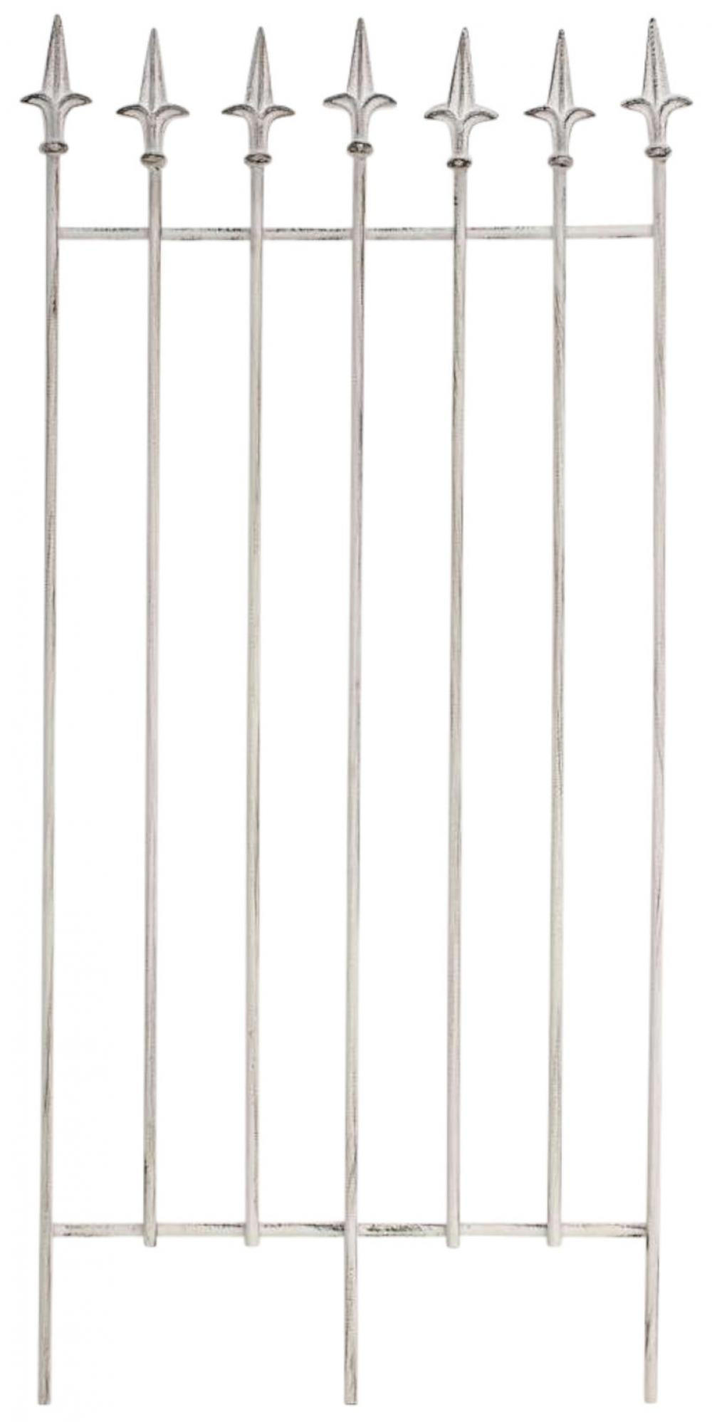 RANKGITTER 2er Set Metall antik weiß - Weiß, Metall (50/100/0.7cm) - CLP