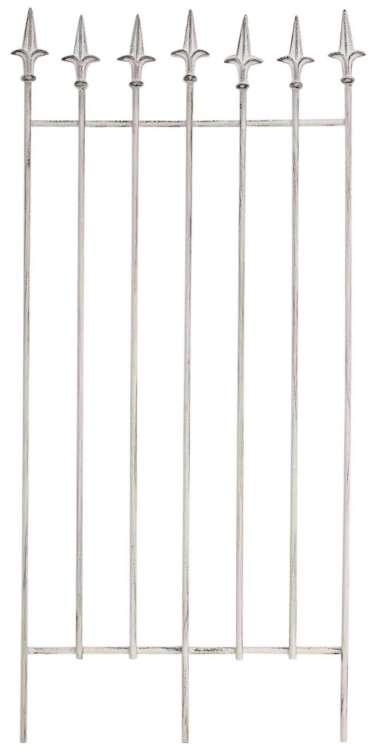 RANKGITTER 2er Set Metall antik weiß - Weiß, Metall (50/100/0.7cm) - CLP