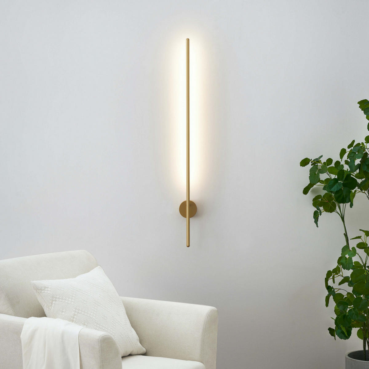 WANDLEUCHTE Mandal, Gold / Messing, 98cm - Goldfarben, Metall (7/8.5/98cm) - KOSILUM