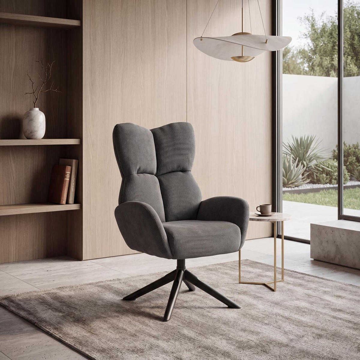 LOUNGESESSEL Grau - Grau, Textil (72/106/71cm) - MCW