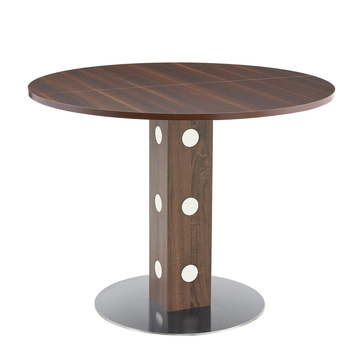 ESSTISCH 100/100/76 cm Walnuss aus MDF mit Stauraumfächern - Walnussfarben, Holzwerkstoff (100/100/76cm) - OKWISH