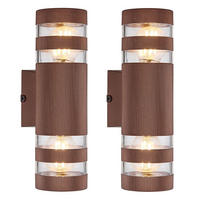 WANDLEUCHTE Glas Bronze 2 flammig, 2er Set - Bronzefarben, Glas (6.5/22/6.5cm) - Globo Lighting