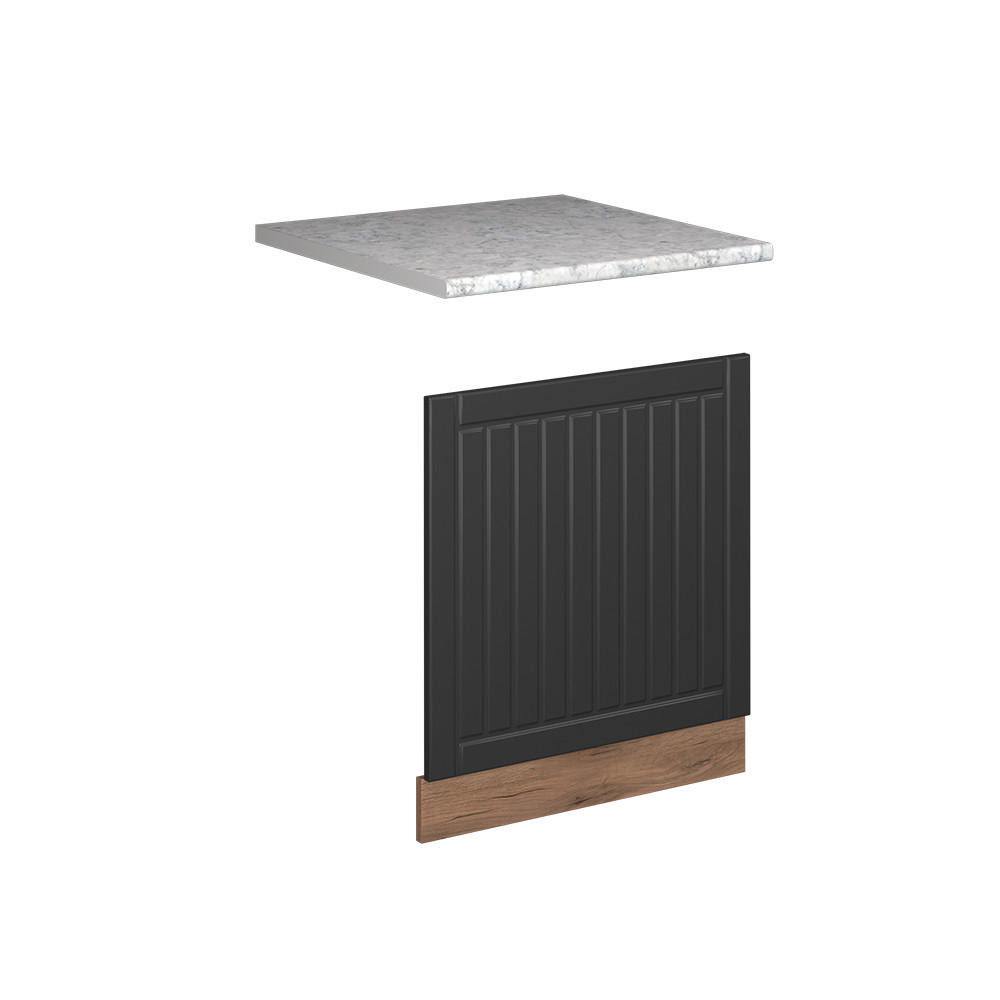 Vicco Frontblende Dunkelgrau, Eiche 60x67.4x60 cm
