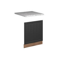 PŘEDNÍ PANEL Fame-Line, Tmavě šedá/Zlatý mocný dub, 60 cm, PD Mramor - tmavě šedá/barva dubu, kompozitní dřevo (60/67.4/60cm) - Vicco