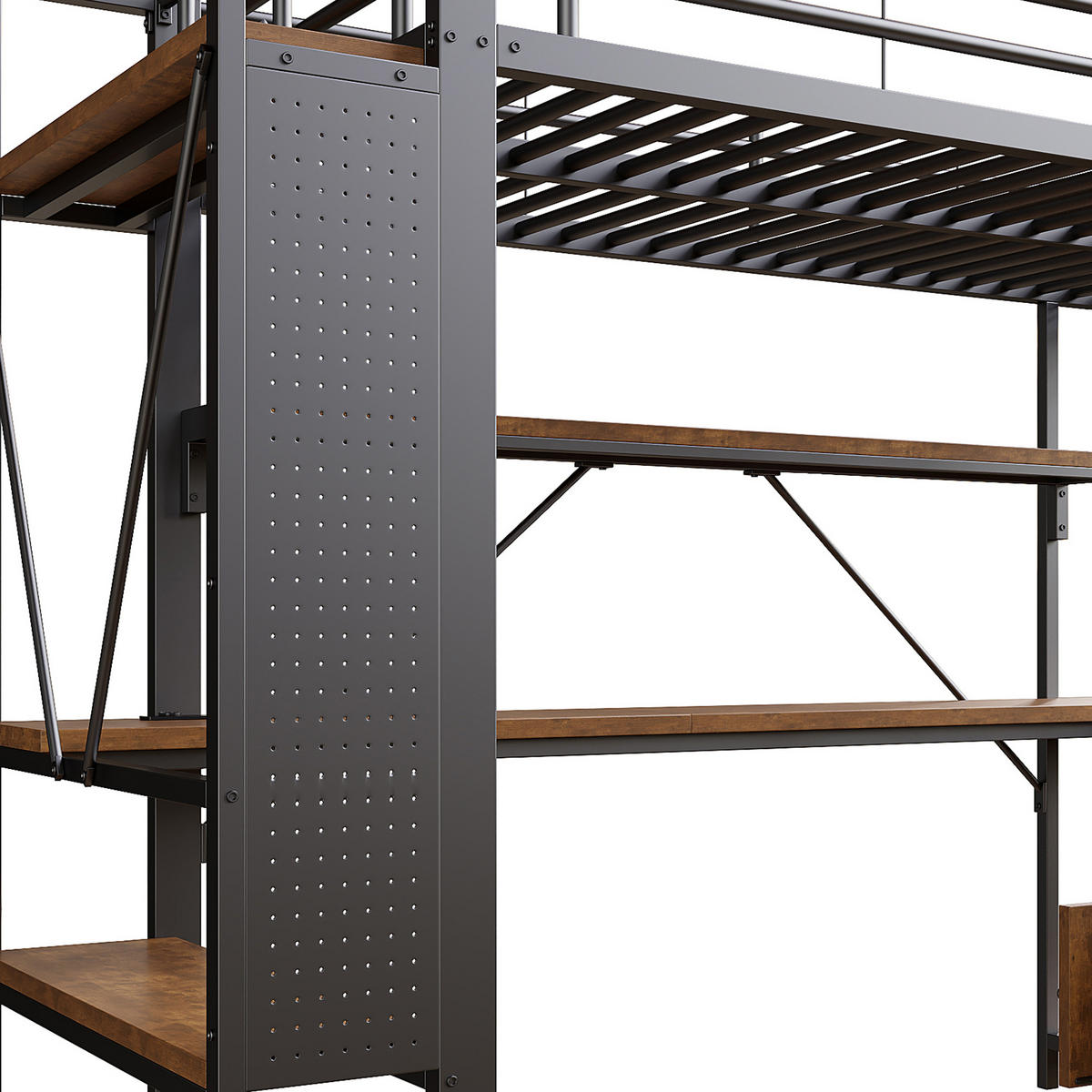 HOCHBETT Eisen 140/200 cm Schwarz - Schwarz, Metall - Raumix