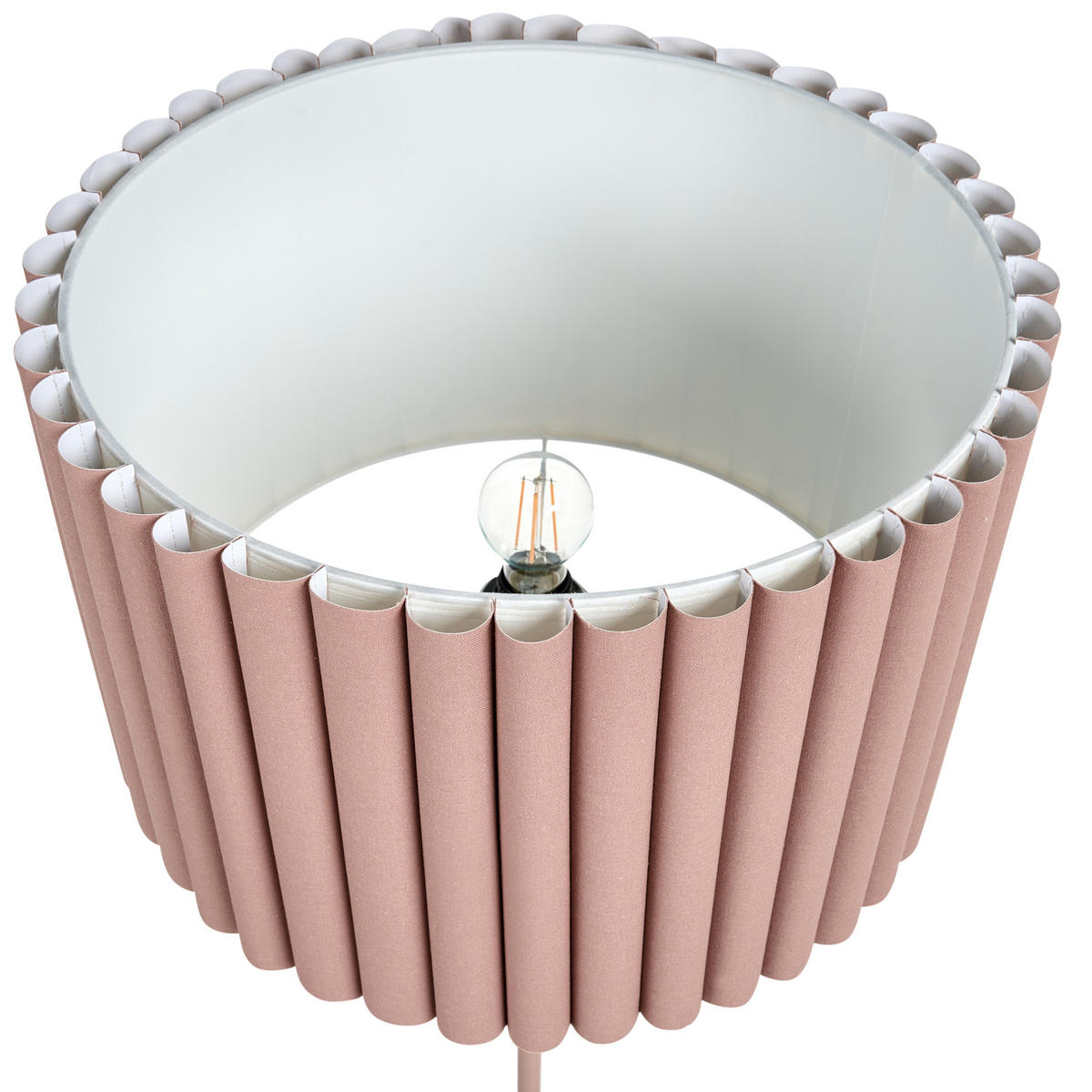 STEHLAMPE Hellbraun Lourens - Braun, Metall (47/47/155cm) - Beliani