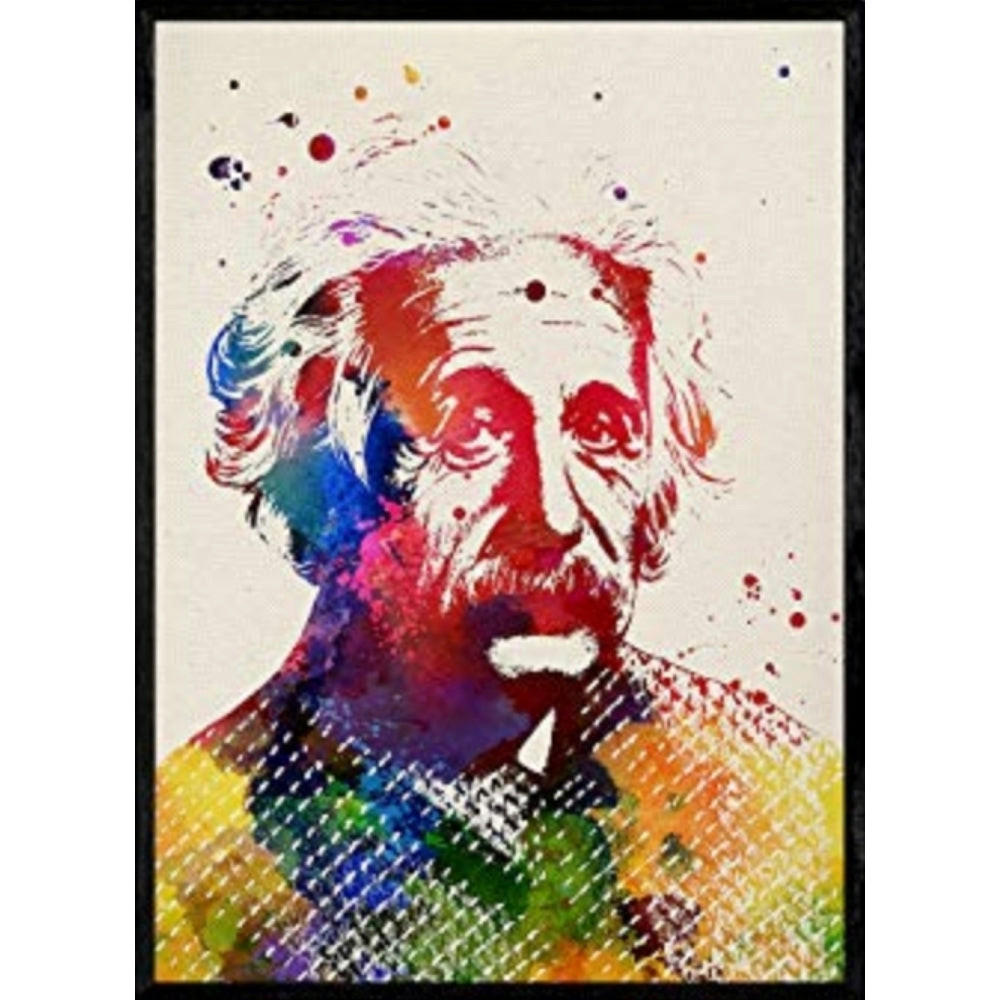POSTER Albert Einstein Aquarell A4 Rahmenlos - Klar, Papier (29.7/5/21cm) - Nacnic