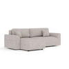 ECKSOFA MIT SCHLAFFUNKTION Bodega Hellbraun Webstoff - Hellbraun/Schwarz, Holz/Holzwerkstoff (235/138cm) - Maison de Reve