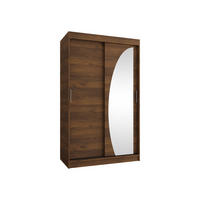 SCHWEBETÜRENSCHRANK Wika 120 cm mit Schubladen - Silberfarben/Nussbaumfarben, Holzwerkstoff/Kunststoff (120/200/62cm) - MIRJAN24
