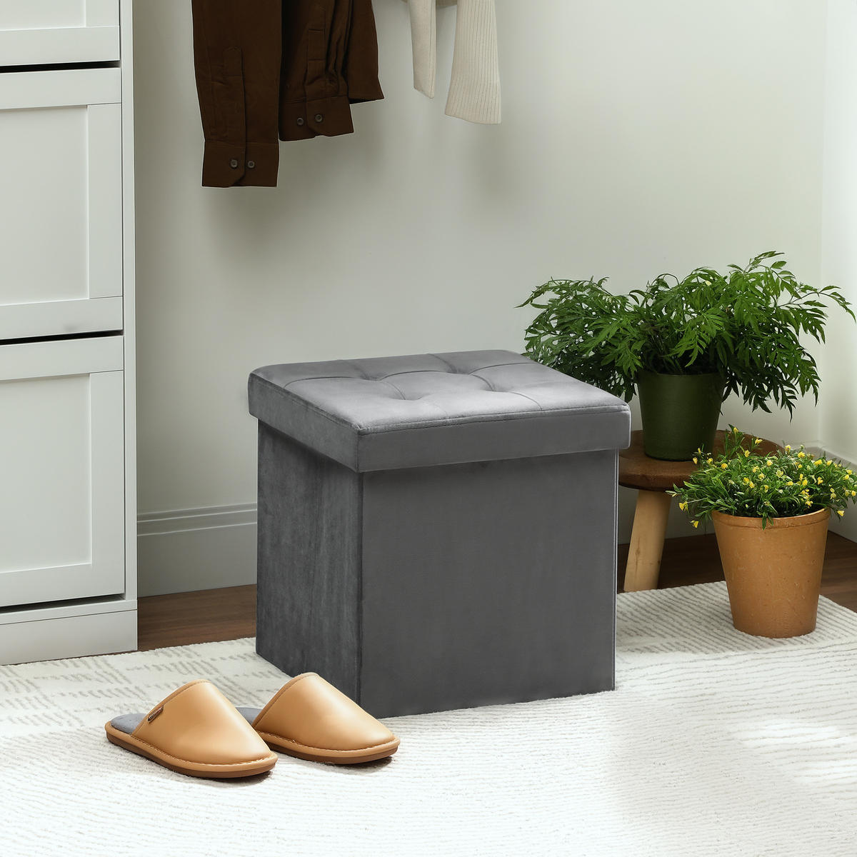 KLAVIERBANK DE-07160 verstellbarer Doppelsitz, Stauraum Schwarz - Grau, Textil (38/38/38cm) - ComfortXL