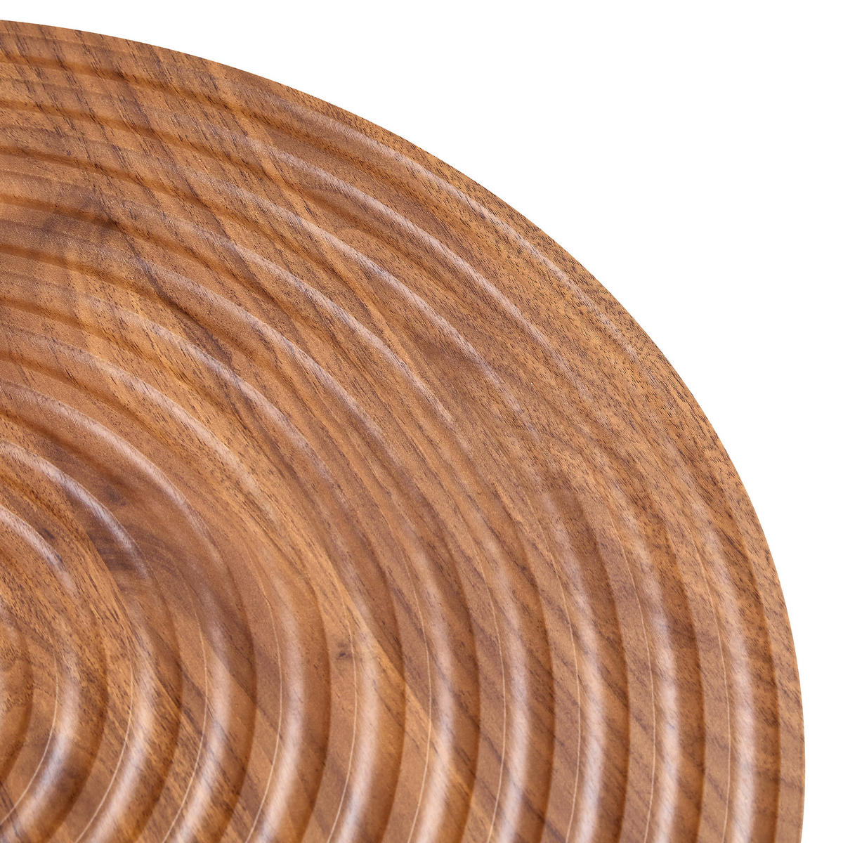 COUCHTISCH DE-37427 rund mit Jahresring-Optik Braun - Braun, Holz (60/60/37cm) - ComfortXL