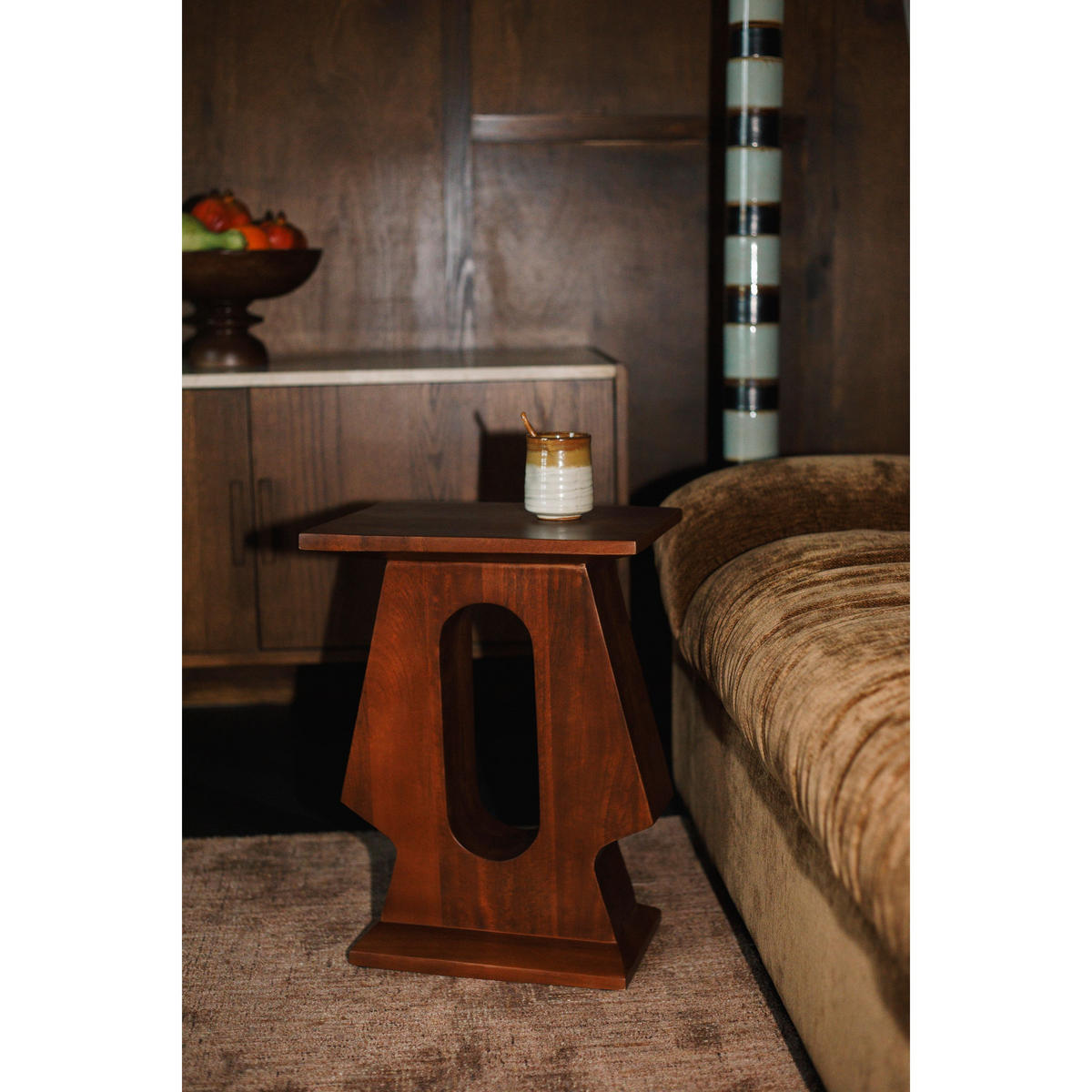 BEISTELLTISCH Pilaster Rechteckig Braun - Braun, Holz (35/25/48cm) - Dutchbone