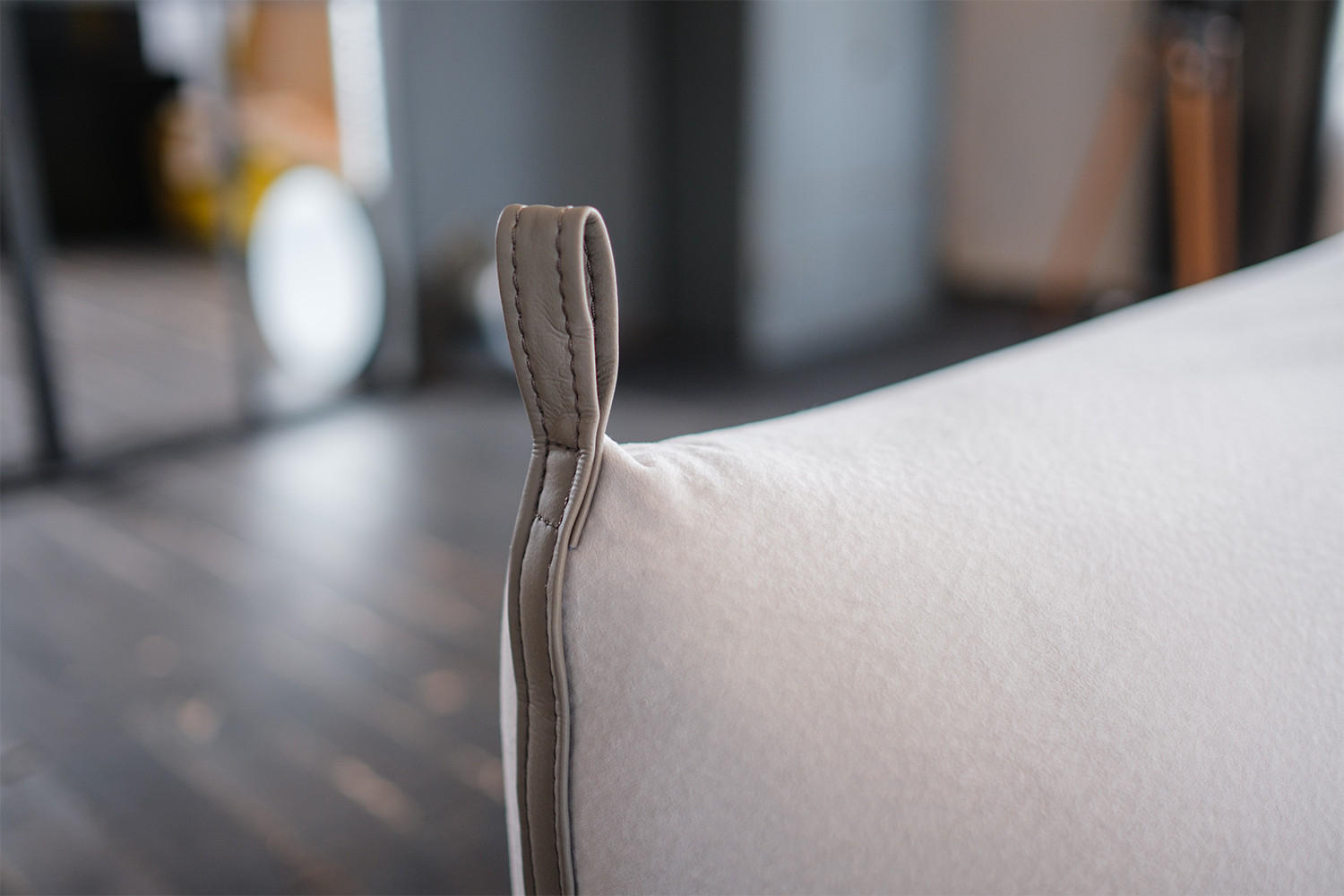 SCHLAFSOFA CANE Cremeweiß Webstoff - Creme/Schwarz, Textil/Metall (210/80/100cm) - KAWOLA