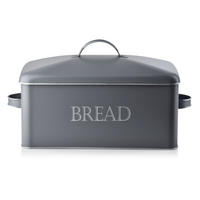 BROTKASTEN Sandy Grau 39.5/19.5/18 cm Metall - Grau, Metall (19.5/18/39.5cm) - Mondex
