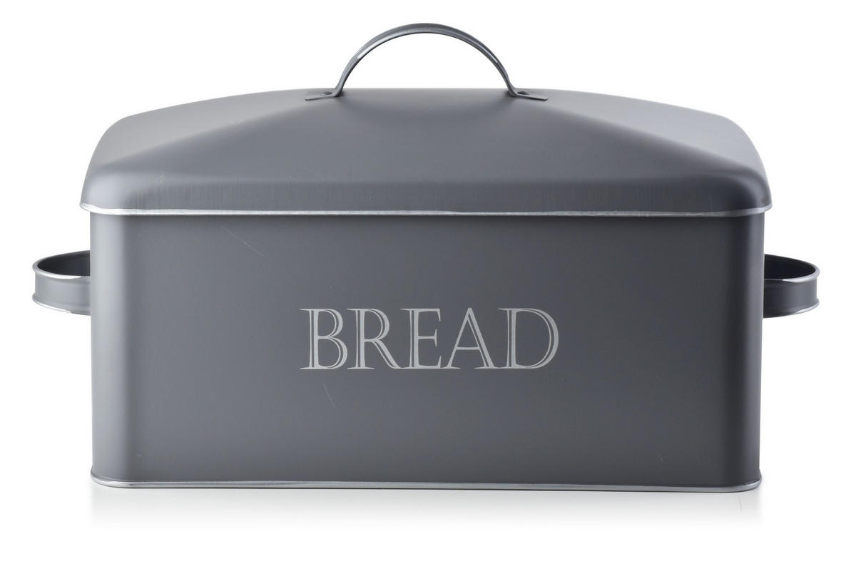 BROTKASTEN Sandy Grau 39.5/19.5/18 cm Metall - Grau, Metall (19.5/18/39.5cm) - Mondex