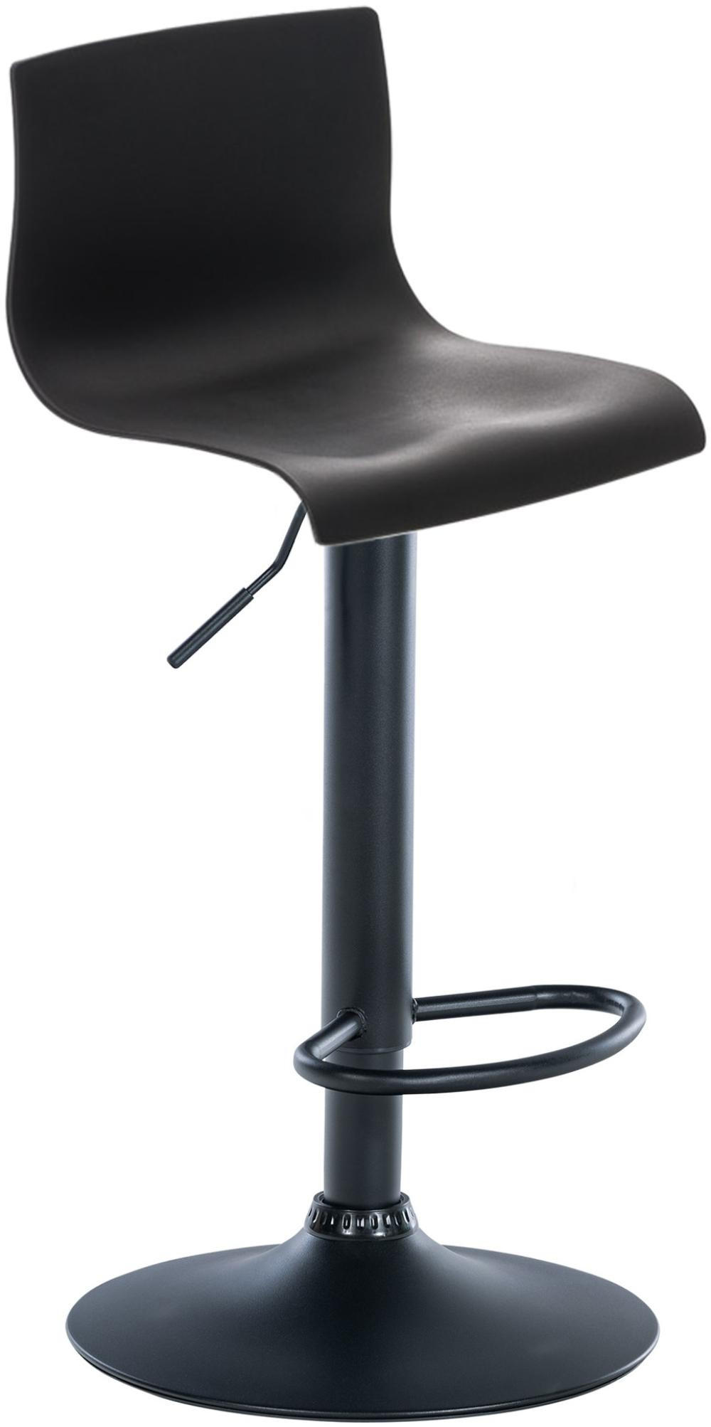BARHOCKER Kunststoff schwarz - Schwarz, Kunststoff/Metall (39/84/36cm) - CLP